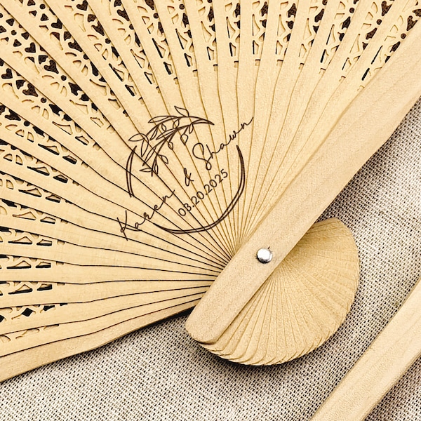 Personalized Fans Wedding Fans Rustic Fan Wedding Favor Custom Wedding Hand Fan Set Summer Beach Fan Business Party Favor in Bulk Event Gift