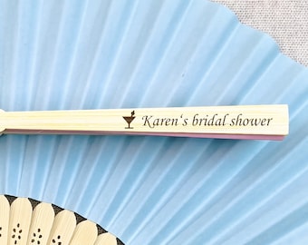 Personalized Fans Bridal Shower for Guest Bride Gift Fans Wood Hand fans Engagement Gift Unique Bridal Shower Gift Future Mrs Favor Fans