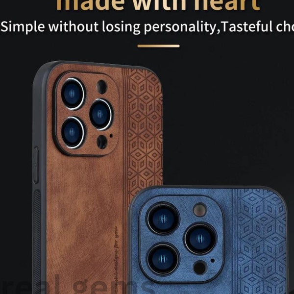 Real  iPhone 11Case For  IPhone 15 14 Pro Max 13 12 11 Plus XS X XR 8 7 SE20 Luxury Leather Business Elite Shock Proof Cell Phone Cases