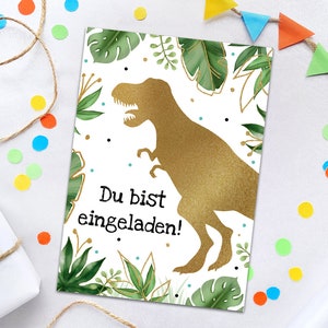 Einladungskarten zum Kindergeburtstag Dino Dinosaurier Einladungen für Geburtstag Jungen Motto-Party Geburtstagseinladungen Taufe