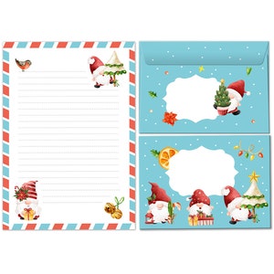 Briefpapier-Set Weihnachten Briefblock mit Umschlägen Kinder Weihnachtsbriefpapier Mädchen Jungen (Block A5 mit 25 Blätter + 15 Umschläge)