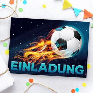 Einladungskarten zum Kindergeburtstag Fussball Fußball Einladungen Geburtstag Jungen Motto-Party Geburtstagseinladungen Party-Einladungen