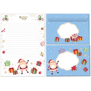 Briefpapier-Set Weihnachten Briefblock mit Umschlägen Kinder Weihnachtsbriefpapier Mädchen Jungen (Block A5 mit 25 Blätter + 15 Umschläge)