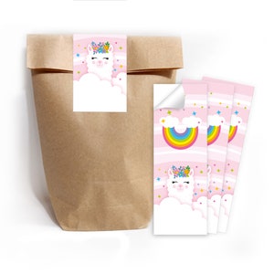 Geschenktüten Papiertüten mit Kindermotiv Lama für Mitgebsel / Gastgeschenke bei Kindergeburtstag Hochzeit Mädchengeburtstag einpacken