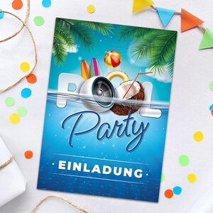 Einladungskarten zum Kindergeburtstag Schwimmbad Einladungen für Geburtstag Mädchen Jungen Motto-Party Geburtstagseinladungen
