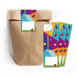 Geschenktüten Papiertüten mit Kindermotiv Klettern-Party Bouldern für Mitgebsel / Gastgeschenke bei Kindergeburtstag Mädchen Jungs einpacken
