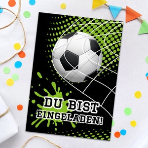 Einladungskarten zum Kindergeburtstag Fussball Fußball Einladungen Geburtstag Jungen Motto-Party Geburtstagseinladungen Party-Einladungen