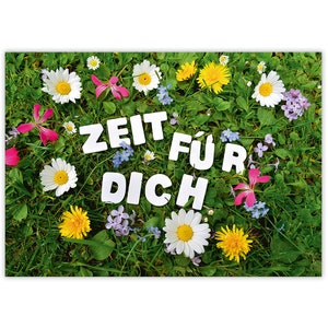Abschiedskarte für Kollegen Kollegin in XXL-Format (A4) mit Umschlag Blumen Jobwechsel Kündigung Mutterschutz Ruhestand Grußkarte Rente