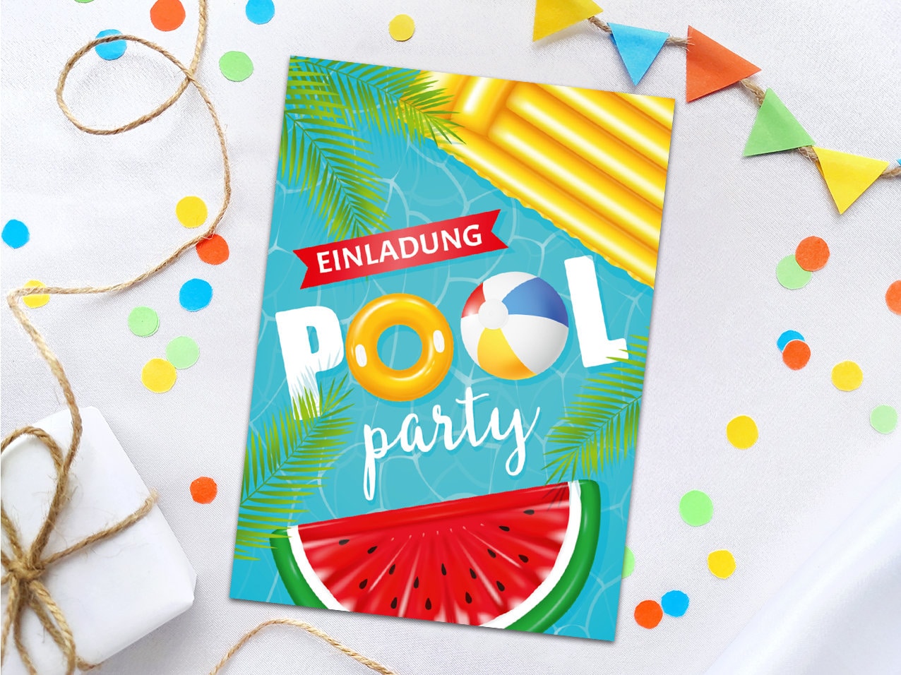 Invitation cards for children's birthdays Swimming pool Invitations for birthdays Girls Boys Theme party Birthday invitations