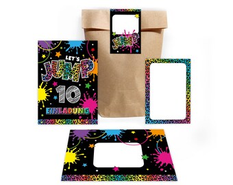 Einladungskarten Zum 10. Geburtstag - 20 Stück Mit Umschlägen, Doppelseitig, 10,2x15,2 Cm, Zum Selbstausfüllen