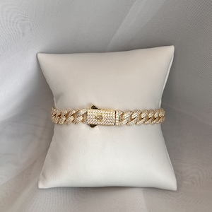 Ice Monaco Cuban Bracelet | 14k Gold Plated Bracelet | Stainless Steel Bracelet | Luxury Bracelet