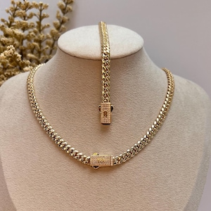 Gold Chain Choker Women, Thick Heavy Solid 316L Stainless Steel