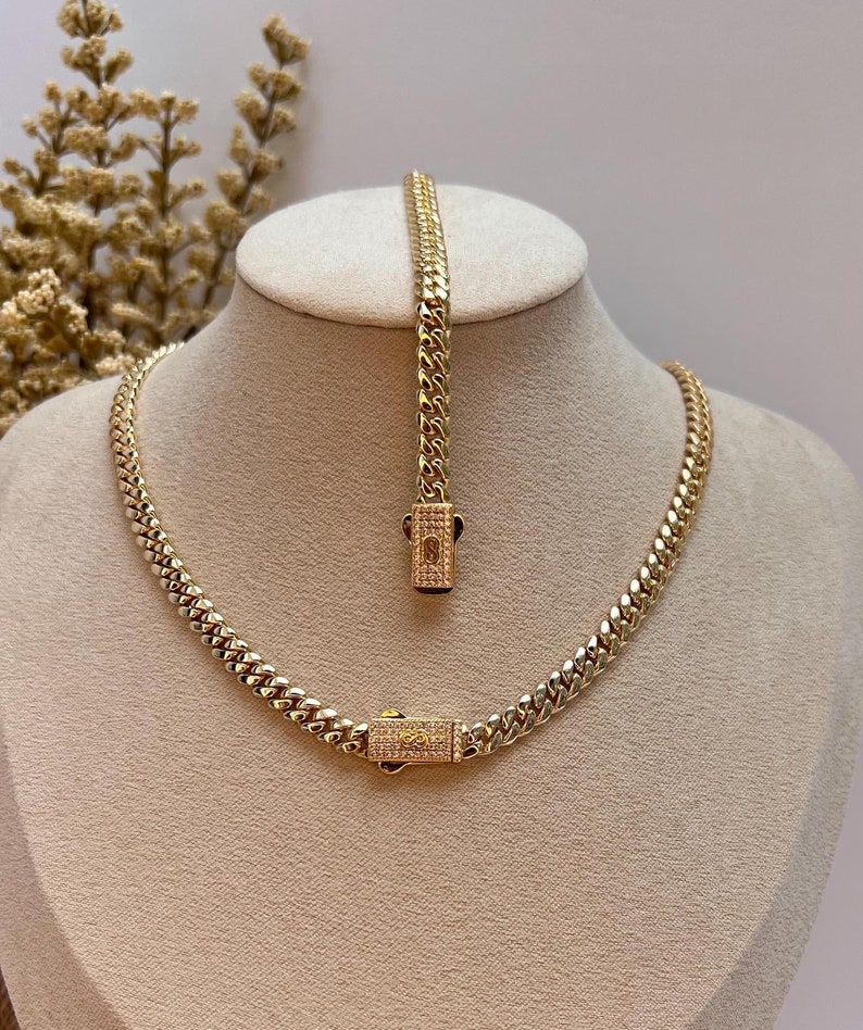 Elegant Baby Monaco Set Stainless Steel Chain 14k Gold Plated Chain