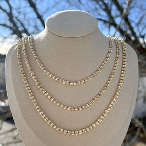 Italian Ice Link Chain | 925 Sterling Silver Chain | 14k Gold Plated Chain | Trendy Chain