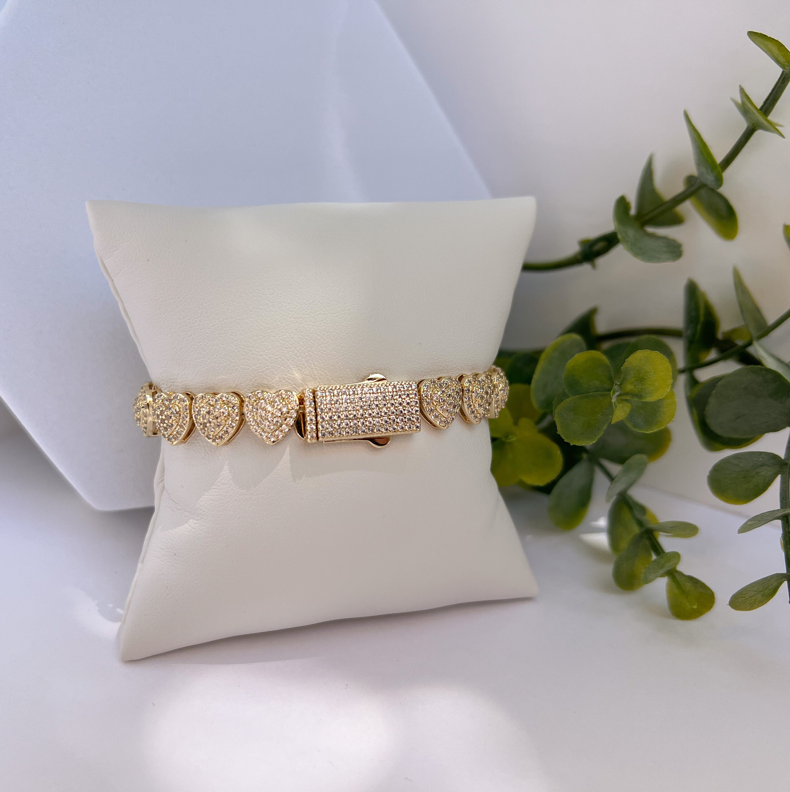 CAROVO Pulseras De Oro Para Mujer, Pulseras Chapadas En Oro De 14 Quilates Para Mujer, Conjuntos De Pulseras Delicadas De Espiga Con Clip De Papel De Espiga, Caja De Satélite, Cadena
