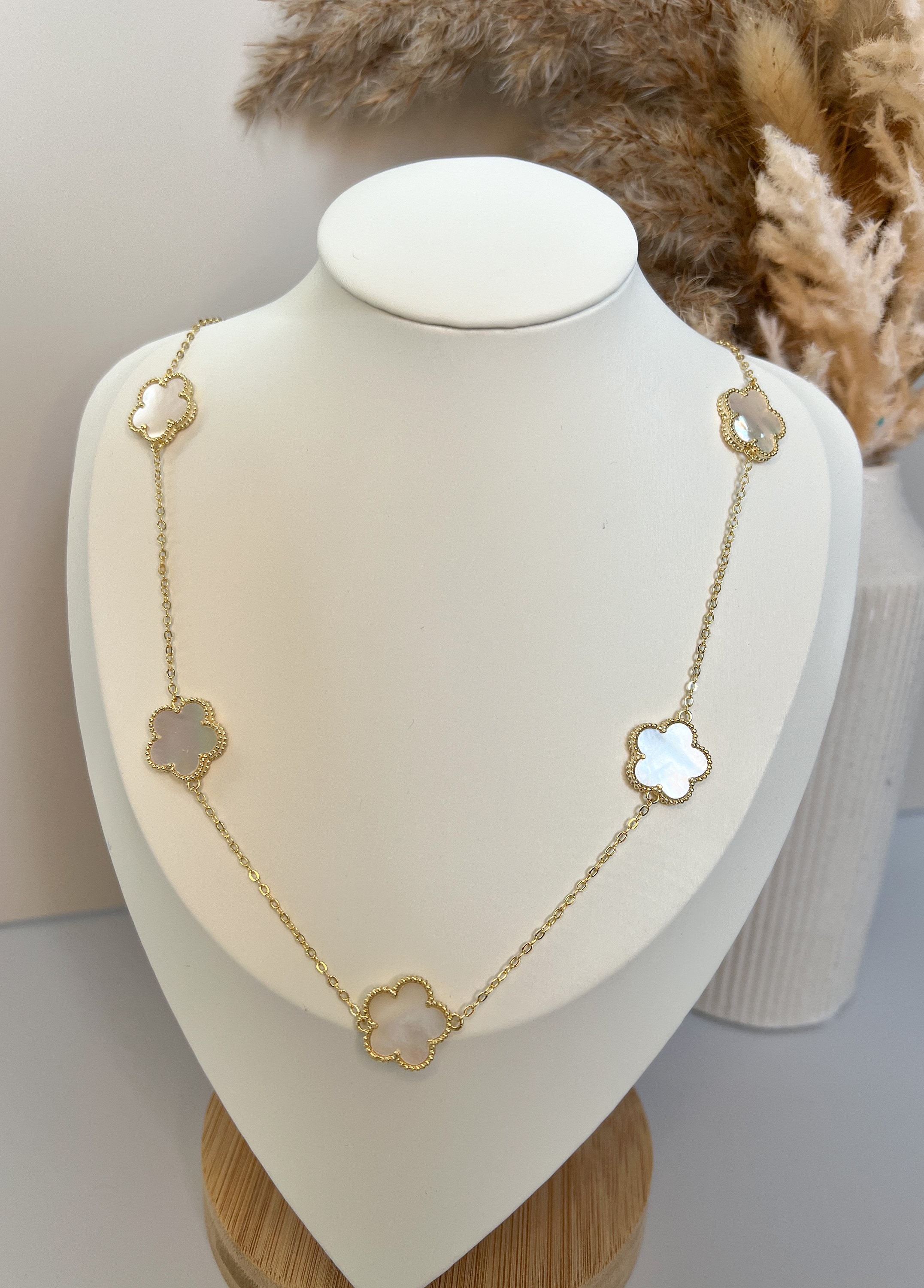 5 Clover Necklace | 925 Sterling Silver Necklace | 14k Gold