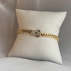 Elegant Baby Monaco Bracelet | 14k Gold Plated Bracelet | Stainless Steel Bracelet | Luxury Bracelet