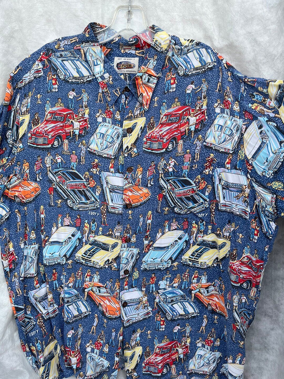 Reyn Spooner Car Show Collectible Spun Rayon Eddy Y Designed Etsy