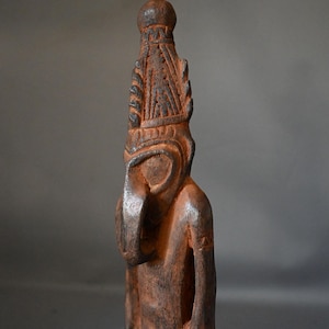 Tribal Papua New Guinea Ancestor Male Wood Figure