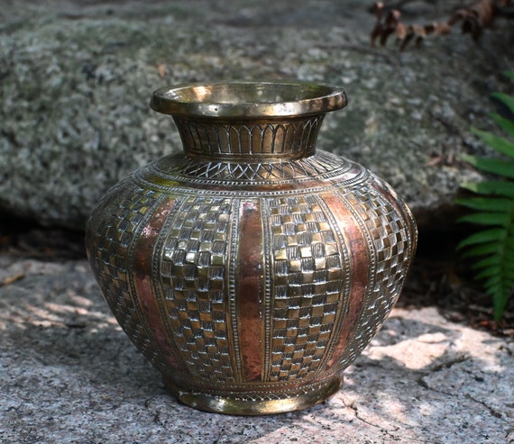 Antique Indian Ganga Jamuna Panchpatra (Holy Water Vessel) - 19thC Antique Indian Ganga Jamuna Panchpatra (Holy Water Vessel) - 19thC