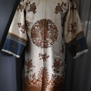 Chinese Silk Gold Embroidery White Rabbit Winter Robe Ceremonial - Etsy