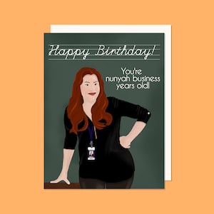 Années d'affaires Nunyah | École primaire Abbott | Mélissa Schimenti | Carte d'anniversaire
