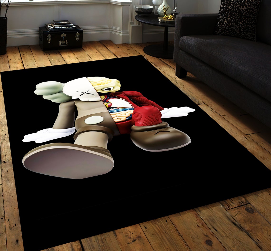 Kaws Rugliving Room Rug Kaws Wall Artkaws Art Kaws Posrer Etsy