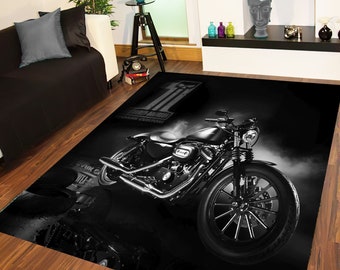 Motorcycle Logo Rug - Etsy