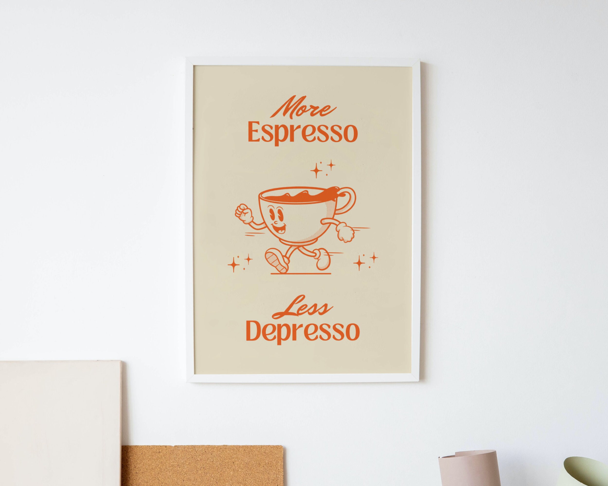 Coffee Wall Art Print Retro Coffee Print More Espresso Wall Etsy