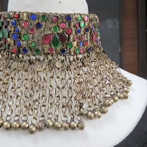 Kuchi Afghan, Vintage handmade beaded ,Choker