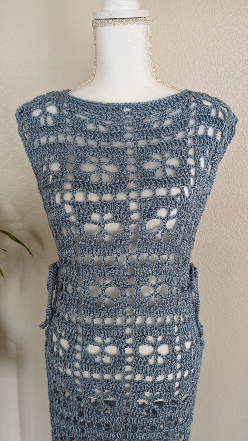 Crochet Gown - Light Blue main image 1