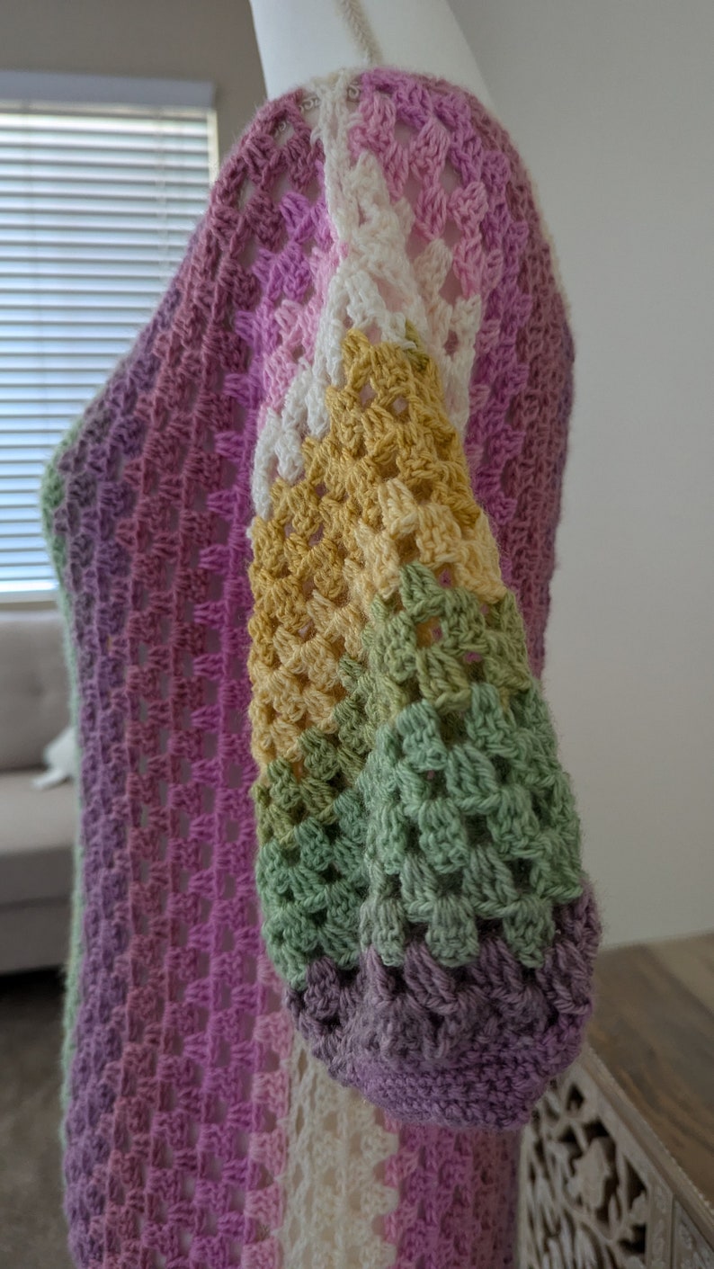 Crochet Pastel Multi Color Crystal Printed Boned Dress