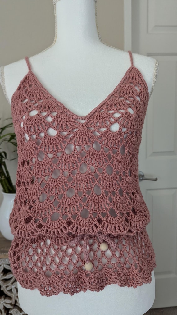 Made to Order - Blushing Bamboo Crochet Lace Cami