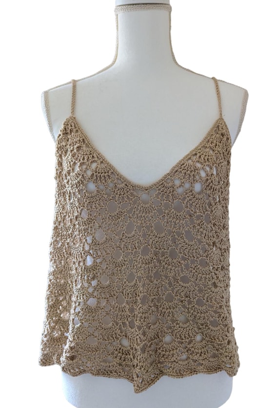 Made to Order - Irish Cream Crochet Lace Cami