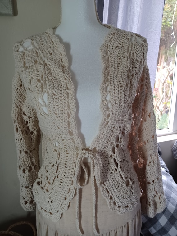 Made to Order - Crochet Long Sleeve Lace Cardigan