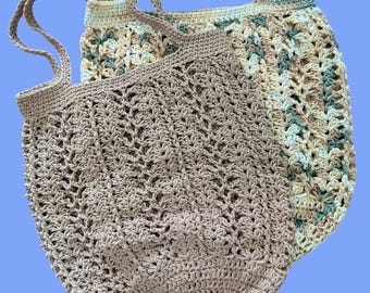 Made to Order - Handmade Crochet Coastal Drift Market Tote