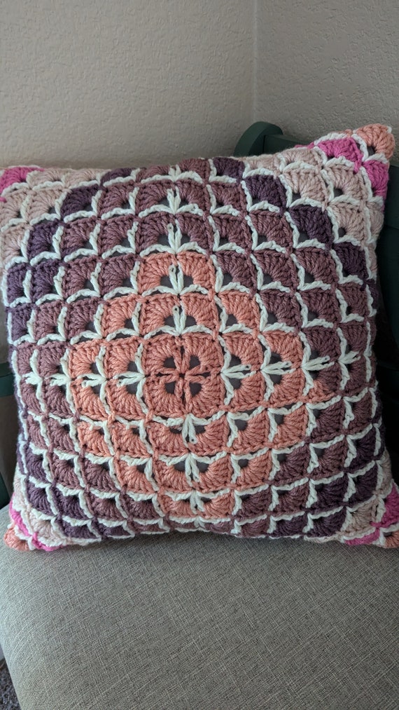 Made to Order - Sunset Petals Crochet Pillow case