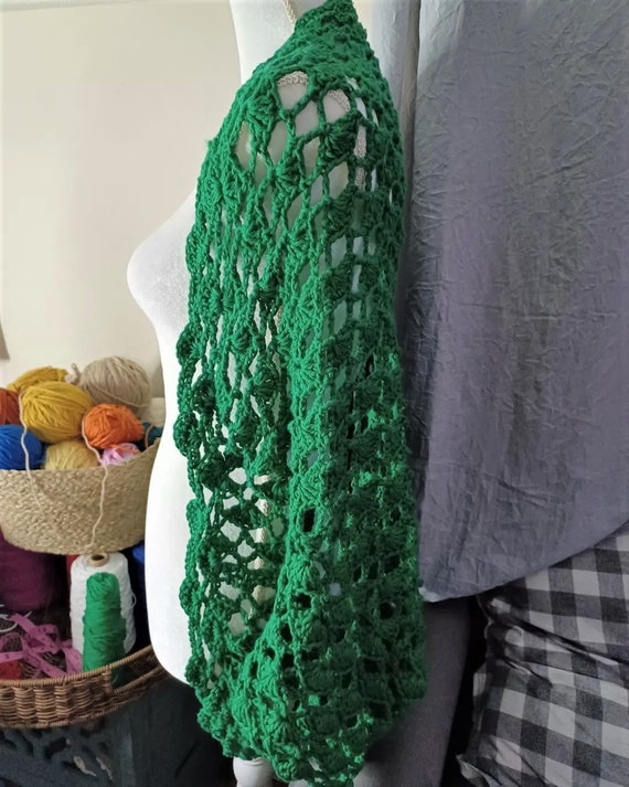 CROCHET PATTERN - The Shell Stitch Crochet Lace Shrug