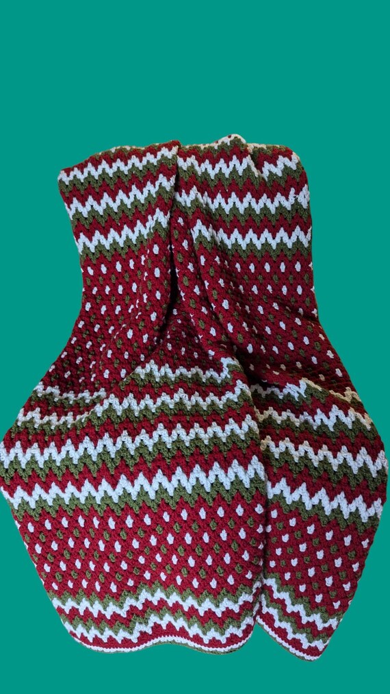 Handmade - Holiday Cheers Crochet Blanket