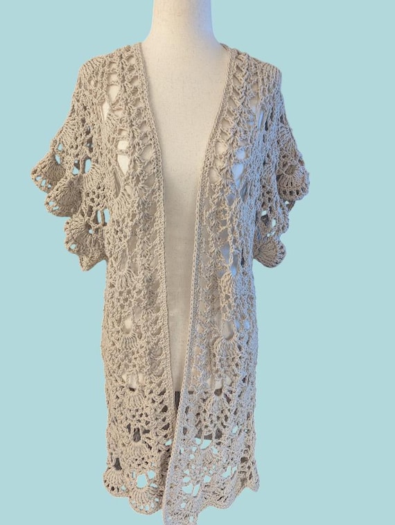 MADE TO ORDER - Seabreeze Lace Crochet Kimono
