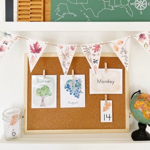 Autumn Flag Banner, Fall Banner, Autumn, Nature Art, Home and Living, Home Decor, Classroom Decor, Wall Decor, Autumn Classroom Decor