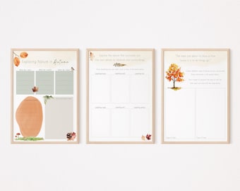 Autumn Nature Study Journal: Homeschool Printable, Digital Download