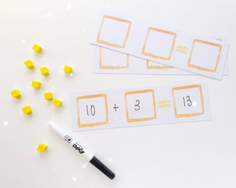Math Equation Practice Boards: Montessori Addition, Subtraction