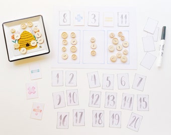 Printable Montessori Math Board: Addition, Subtraction, Multiplication, Division