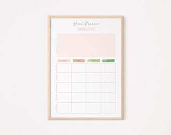 Meal Planner, Homeschool Planner, Weekly Meal Planning, Organizer, Planner