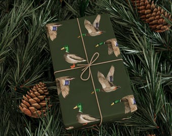 Watercolor Duck-themed Wrapping Papers for Nature Lovers