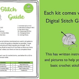Crochet Kit and Pattern for Ava the Axolotl, DIY Tool Kit, Learn Crochet Starter Birthday Christmas Gift Idea, Amigurumi Make Your Own image 3