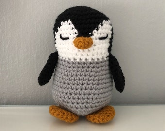 Penguin Crochet Pattern, Pip the Penguin, Crochet Animal, DIY, Toy, Amigurumi