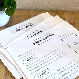 Printable Interview Sheets for Memory Box