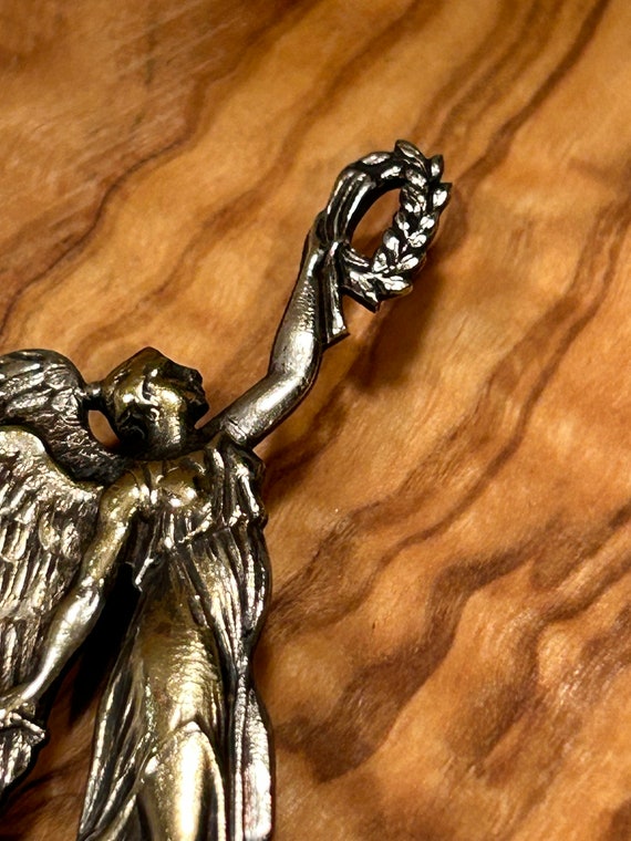 Stunning Sterling Silver Angel with Palm Frond & … - image 4